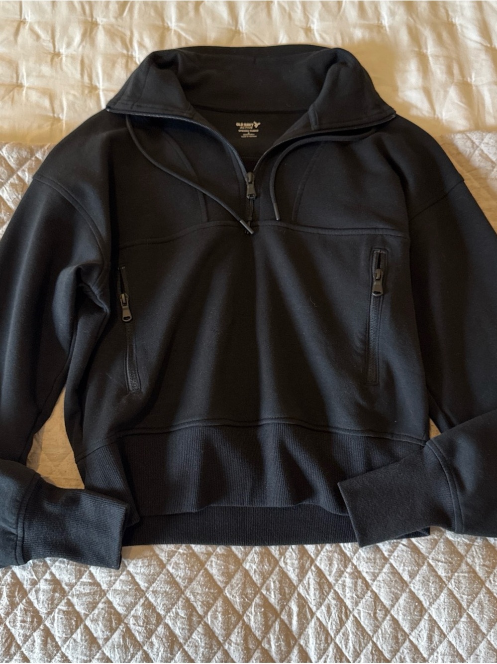 Old Navy Black Women’s Half-Zip Pullover Sweatshirt